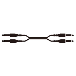 ATL474A/1.5 オーディオテクニカ 変換ケーブル(モノラル標準プラグ×2⇔モノラル標準プラグ×2)(1.5m・1本) audio-technica