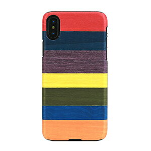 Man＆Wood iPhone XS/X用 天然木ハードケース ブラックフレーム（LOLLIPOP） I10482I8