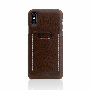 SLG Design iPhone XS/X用 ハードケース MINERVA BOX LEATHER BACK CASE（ブラウン） SD10518I8
