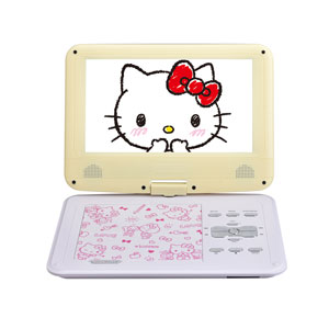 ADP-9030MKTY-Y(AVOX) AVOX 9型ポータブルDVDプレーヤー ハローキティモデル (イエロー) HELLO KITTY モデル