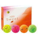 SWEET FC 4ショク 12P キャスコ ゴルフボール KIRA SWEET フルキャラ 4色入り 1ダース Kasco