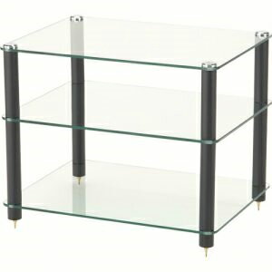 サウンドマジック オーディオラック“XTシリーズ”（防弾クリアガラス、支柱：ブラック） XT03GB SOUND MAGIC