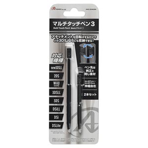 new3DSLL/3DSLL/3DS/2DS/DSiLL/Dsi/DSLite/WiiU対応 マルチタッチペン3（ブラック） [ANS-3D082BK マルチタッチペン3 ブラック]