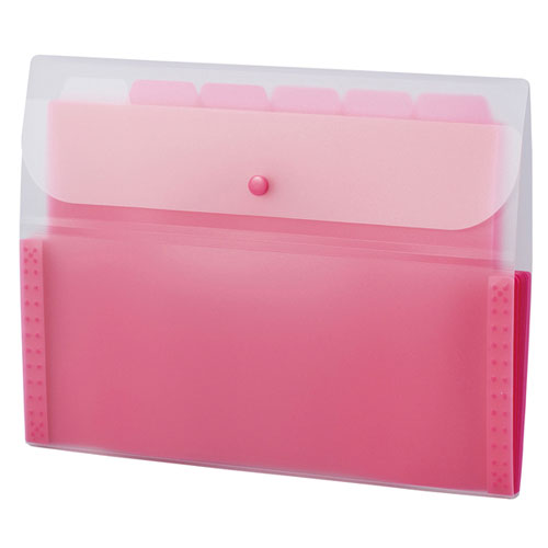 セキセイ アクティフ ドキュメントホルダー 6ポケット（ローズ） ACT-3906-23