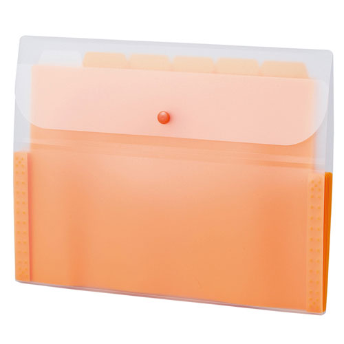 セキセイ アクティフ ドキュメントホルダー 6ポケット（オレンジ） ACT-3906-51