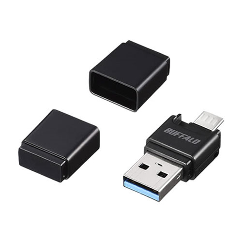 BSCRM110U3BK バッファロー USB3.0 Type-A/microB対応 microSD専用カードリーダー/ライター（ブラック..