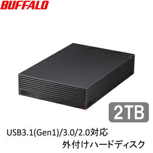 HD-LD2.0U3-BKA バッファロー USB3.1（Gen1）/3.0対応 外付けHDD 2TB（ブラック） HD-LDU3-Aシリーズ