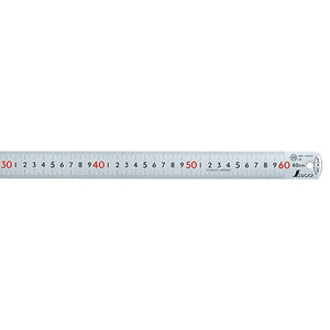 Scales - シンワ測定 ピックアップスケールシルバー60cm cm表示 上下1mmピッチ 赤数字入 JIS 13137