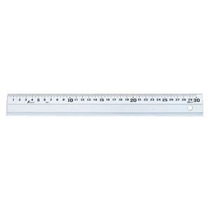 シンワ測定 アルミ直尺 アル助 30cm スベリ止なし 65501