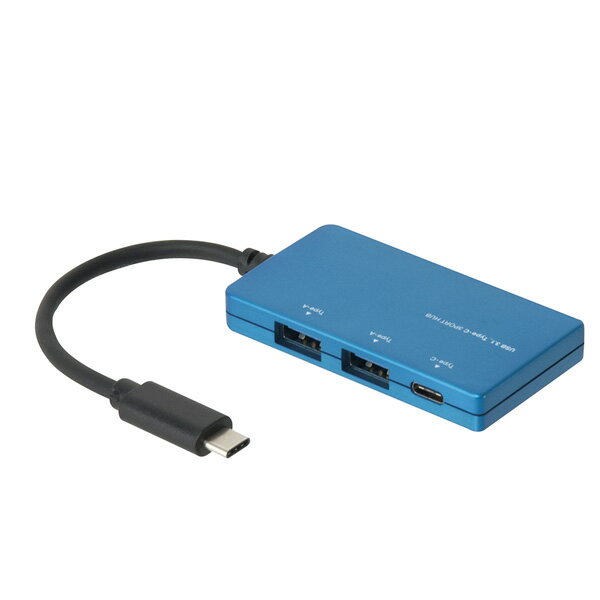 ナカバヤシ USB3.1　Type-C 3ポートハブ（ブルー） UH-C3103BL