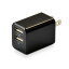JTT CUBEAC224BK USB充電器 cubeタイプ 2ポート 2.4A (ブラック)