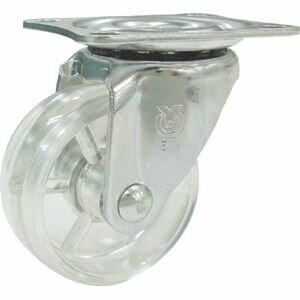 ユーエイキャスター スケルトンキャスター自在車 38径ポリカーボネート車（透明） G-38PC