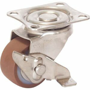 Rakuten - ユーエイキャスター キャスター ステンレス製S付自在車 ウレタン車輪径75 SUS-SG-75URS