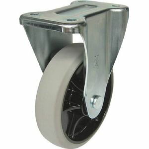ユーエイキャスター 新型プレスキャスター固定車 130径ナイロンホイルウレタン車輪 PMR-130GUB プレート式キャスター（ナイロンホイールウレタン車）