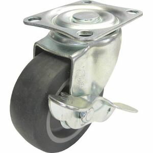 SG-65ELS ユーエイキャスター キャスター自在車ストッパー付 65径エラストマー車輪