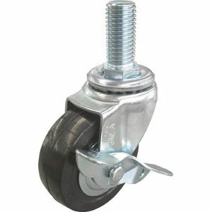 Rakuten - ユーエイキャスター ねじ込みキャスターS付自在車 100径ハードゴム車輪 ST-100RHS-W3/4-40