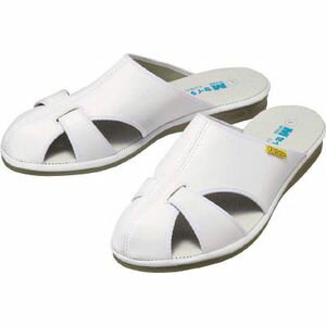 ミドリ安全 静電作業サンダル 24.5〜25.0cm Mサイズ（ホワイト） ELEPASS COOL-L-W-M エレパスクールラ..