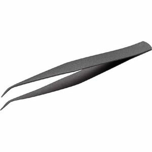 トラスコ中山 ステンレス製ピンセット　フッ素コートタイプ　125mm　曲爪 TSP-43 ステンレス製ピンセット