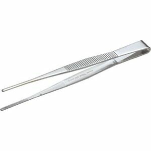 トラスコ中山 ステンレス製ピンセット　125mm　直ギザ付 TSP-21 ステンレス製ピンセット