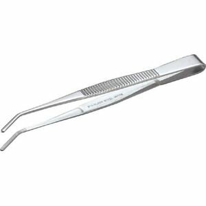 トラスコ中山 ステンレス製ピンセット　125mm　曲ギザ付 TSP-22 ステンレス製ピンセット