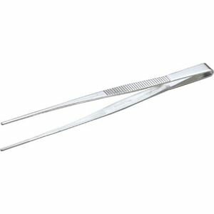 トラスコ中山 ステンレス製ピンセット　180mm　直ギザ付 TSP-37 ステンレス製ピンセット
