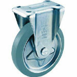 トラスコ中山 プレス製グレーゴムキャスター 固定 Φ150 TK-150G