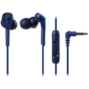 ATH-CKS550XiS BL オーディオテクニカ スマートフォン用イヤホン（ブルー）ハイレゾ対応 ダイナミック密閉型 audio-technica SOLID BASS