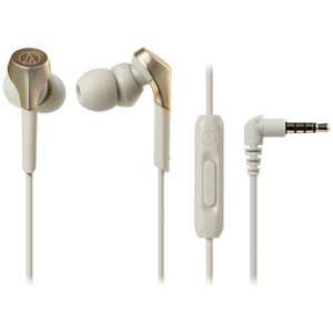 オーディオテクニカ スマートフォン用イヤホン（シャンパンゴールド）ハイレゾ対応 ダイナミック密閉型 ATH-CKS550XiS CG audio-technica SOLID BASS