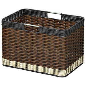 アイリスオーヤマ ウッディバスケット 深型 (ブラウン) IMK-38D(ブラウン) IRIS [IMK38Dブラウン](3.0)