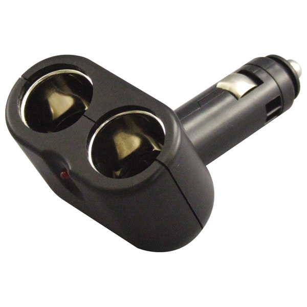 ヤック 2連ダイレクトソケット ディレクション 7A（ブラック） PZ-723