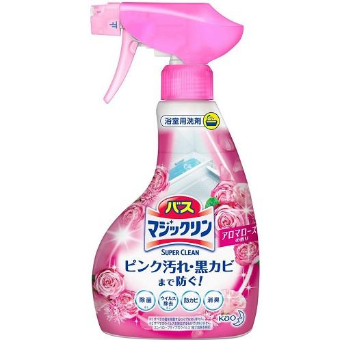 バスマジックリン泡立ちスプレー スーパークリーン アロマローズの香り 本体 380ml 花王 バスマジSCロ-ズホン