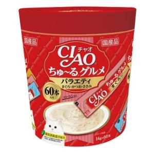 猫用おやつ CIAO ちゅ〜るグルメ バラエティ 14g×60本 いなばペットフード SC-138チユ-ルグルメバラエテイ
