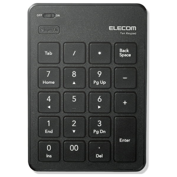 エレコム Bluetooth 薄型テンキーパッド(ブラック) TK-TBP020BK