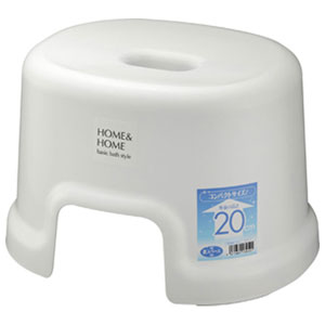 リス H＆H 風呂椅子 200（ホワイト）高さ20cm GREL290 HOME＆HOME [GREL290]