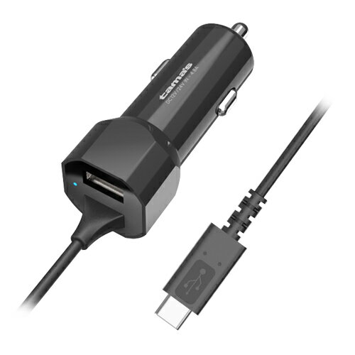 多摩電子 Type-C カーチャージャー 5.4A（ブラック） AxinG TK94CK