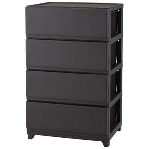 JEJアステージ デコニーシーヴォ ワイドチェスト 4段 ダークブラウン 1020762 JEJ [1020762JEJ]...