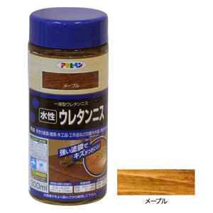 アサヒペン 水性ウレタンニス 300ml (メープル) AP9018195