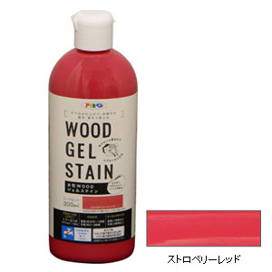 アサヒペン 水性WOODジェルステイン 300ml (ストロベリーレッド) AP9018144