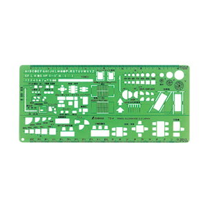 シンワ測定 テンプレート TD-4 建築記号定規1/100・1/200 66010