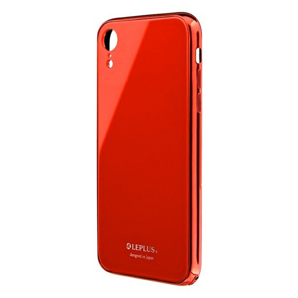 MS Products iPhone XR用 背面ガラスシェルケース「SHELL GLASS PREMIUM」（レッド） LEPLUS（ルプラス） LP-IPMGSPRD