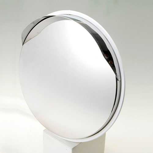 信栄物産 ステンレスミラー 丸型 直径433mm（白） S-4W