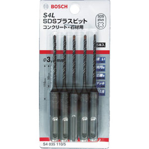 S4034110/5 ボッシュ SDSプラスS4 3.4×110mm 5本入り BOSCH