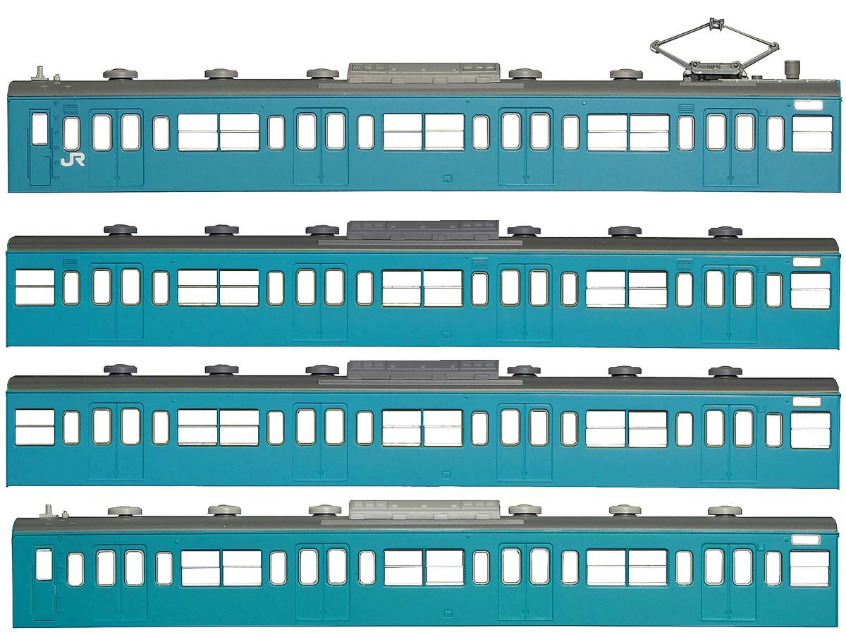 楽天Joshin web 家電とPCの大型専門店［鉄道模型］グリーンマックス 【再生産】（Nゲージ） 18010 国鉄（JR）103系（低運・非ユニット窓・冷改車・スカイブルー） 基本4両編成ボディキットB