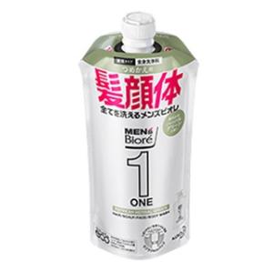 メンズビオレONE オールインワン全身洗浄料 爽やかなハーバルグリーンの香り つめかえ用 340ml 花王 MビオレワンAIOグリカエ