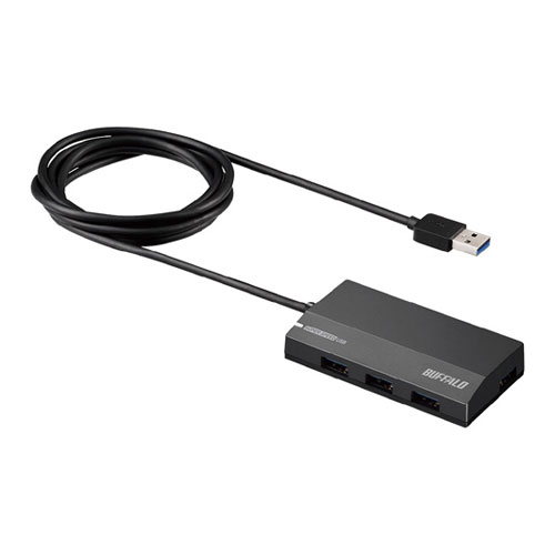 バッファロー USB3.0 スタンダード 4ポート セルフパワーハブ ブラック BSH4A120U3BK