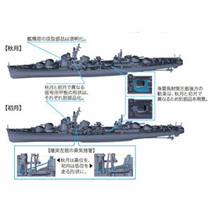 フジミ 1/700 艦NEXTシリーズ No.16 日本海軍秋月型駆逐艦 秋月/初月 昭和19年/捷一号作戦【艦NX-16】 プラモデル