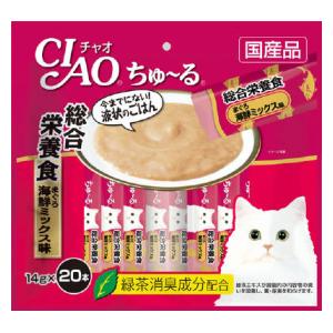 チャオちゅ～る 総合栄養食 まぐろ 海鮮ミックス味 14g×20本入り チャオちゅーる いなばペットフード SC-199チユ-ルソウゴウマクロ