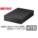 HD-EDS4.0U3-BA バッファロー パソコン＆テレビ録画用外付けハードディスク 4.0TB USB3.1(Gen1)/USB3.0用 外付けHDD（ファンレス・防振・音漏れ低減）BUFFALO HD-EDS-Aシリーズ