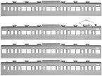 ［鉄道模型］グリーンマックス 【再生産】(Nゲージ) 18501 国鉄(JR)103系(低運・非ユニット窓・冷改車) 基本4両編成ボディキットA