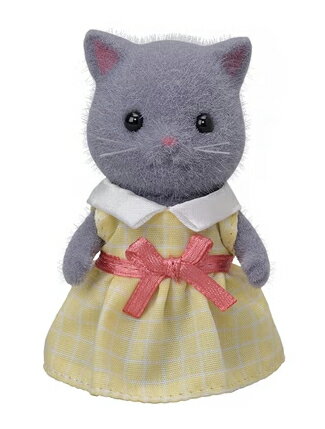 エポック社 シルバニアファミリー ペルシャネコの女の子(グレー)【ニ-106】 シルバニアファミリー